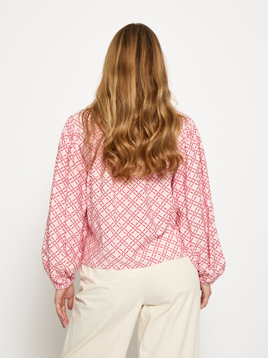 Minus MSSelvine Blouse 4019P Prism Pink Print
