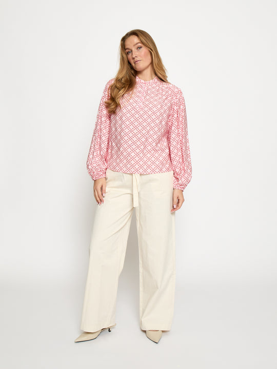 Minus MSSelvine Blouse 4019P Prism Pink Print