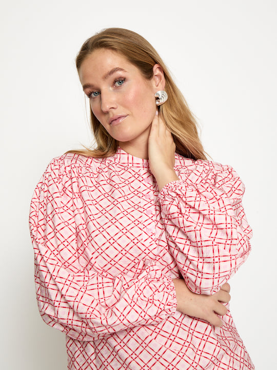Minus MSSelvine Blouse 4019P Prism Pink Print