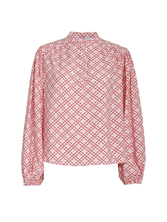 Minus MSSelvine Blouse 4019P Prism Pink Print