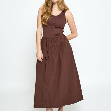 Minus MSMarie Midi Dress 5065 Chestnut