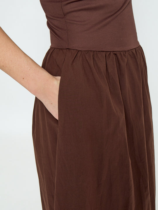 Minus MSMarie Midi Dress 5065 Chestnut