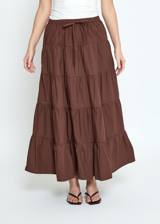 Minus MSFreya Maxi Skirt Chestnut