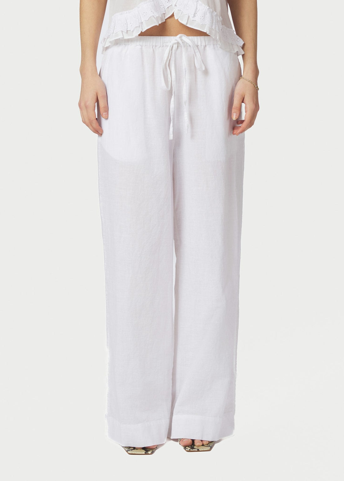 Neo Noir Heifa Linen Pants White