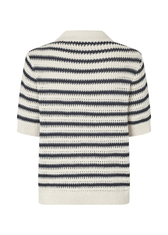 Modström TellyMD SS polo Navy White stripe