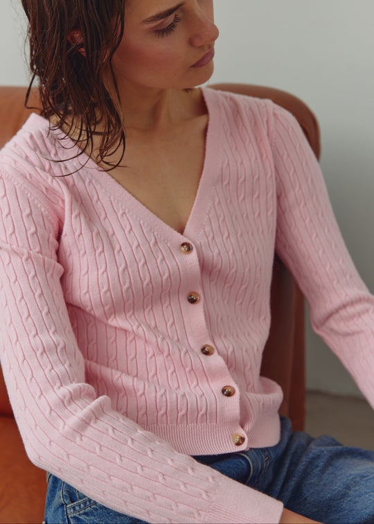 Noella N-Laliah Knit Cardigan Baby Pink