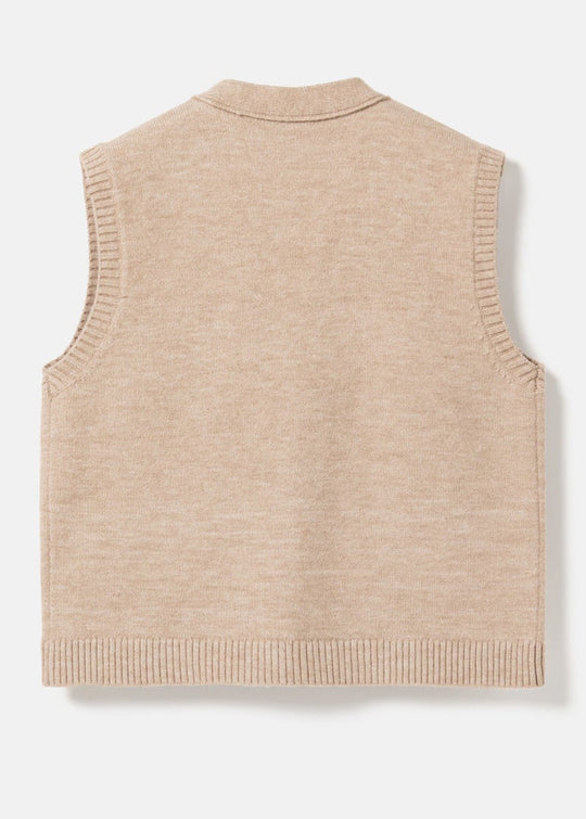 Noella N-Marilynn Knit Vest Sand Melange