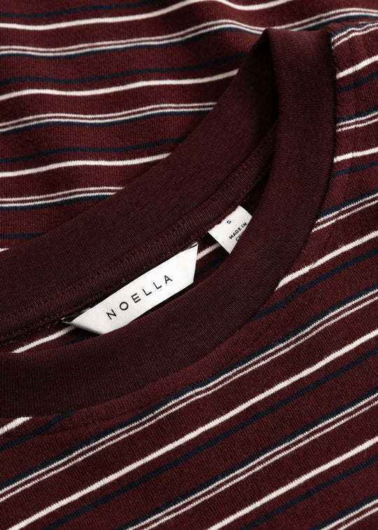 Noella N-Mykel LS Top Dizzy Burgundy Stripe