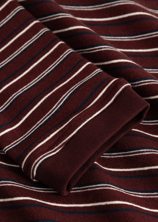 Noella N-Mykel LS Top Dizzy Burgundy Stripe