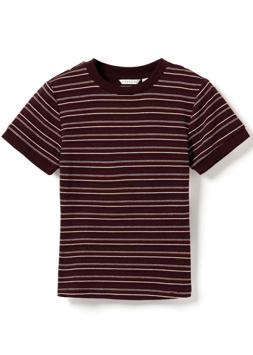 Noella N-Mykel Top Dizzy Burgundy Stripe