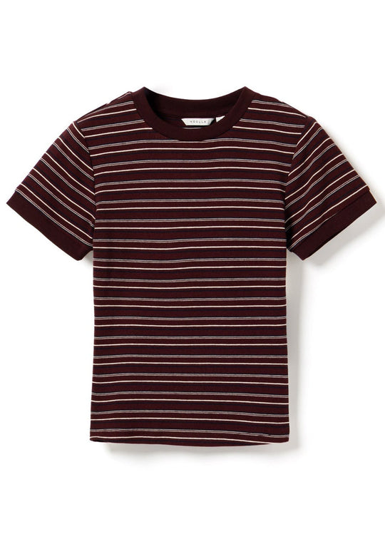Noella N-Mykel Top Dizzy Burgundy Stripe
