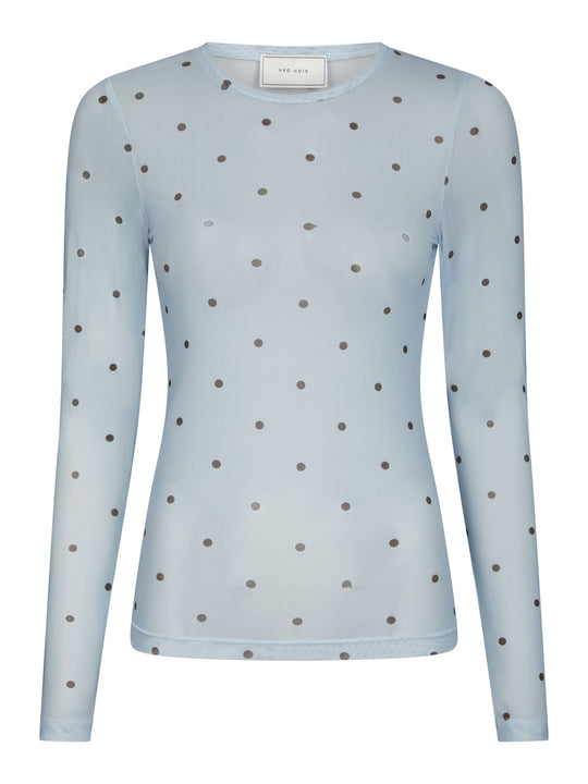 Neo Noir Ella Space Dot Blouse Light Blue