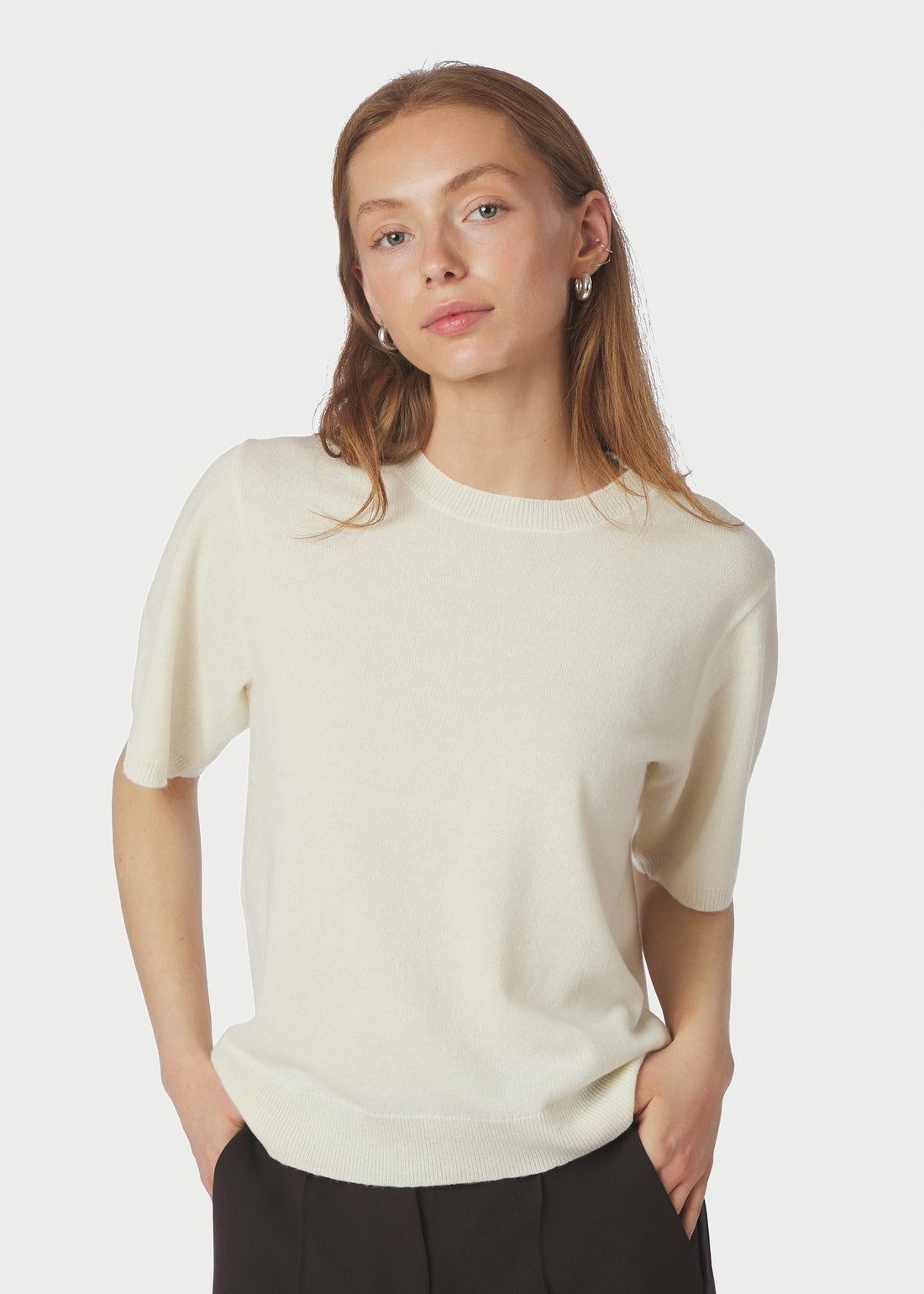 Neo Noir Missy Knit Tee Creme