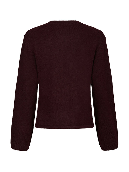 Neo Noir Mixie Knit Cardigan Wine