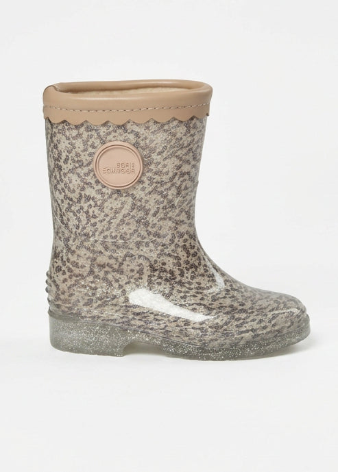 Sofie Schnoor Mellykb Rubber Boot W. Lining Off White W AOP