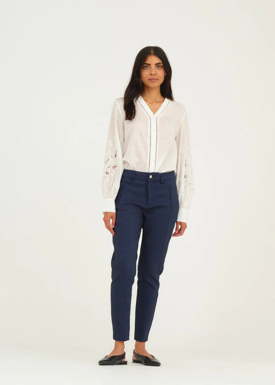 Pieszak Melanie Jacquard Pant Indigo Blue