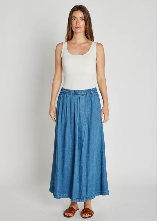 PBO Kadina skirt blue denim