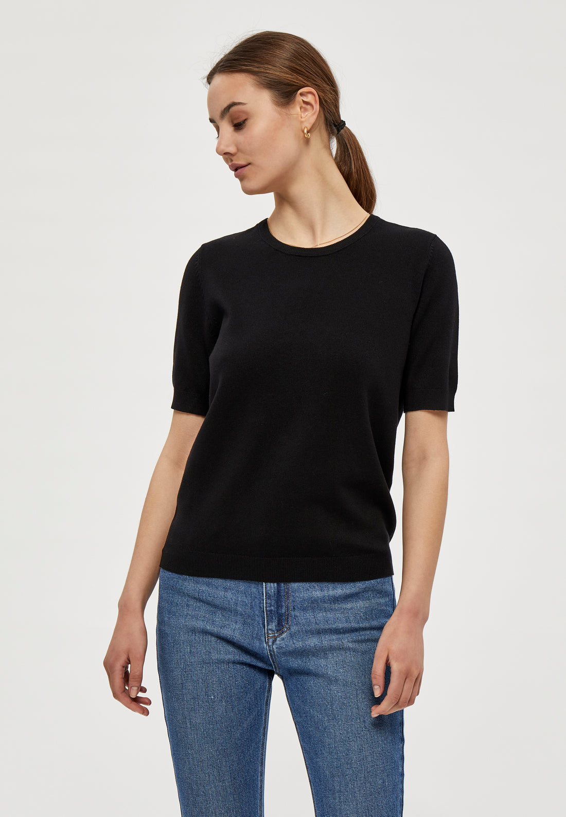 PCTana Short Sleeve Pullover Black