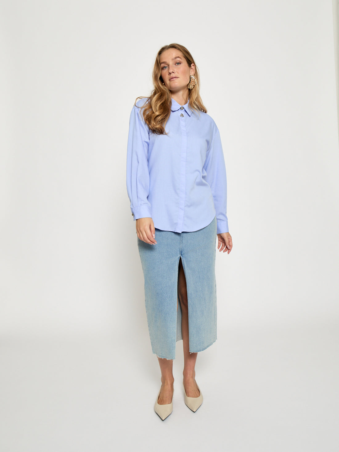 Peppercorn PCMari Shirt Cornflower blue