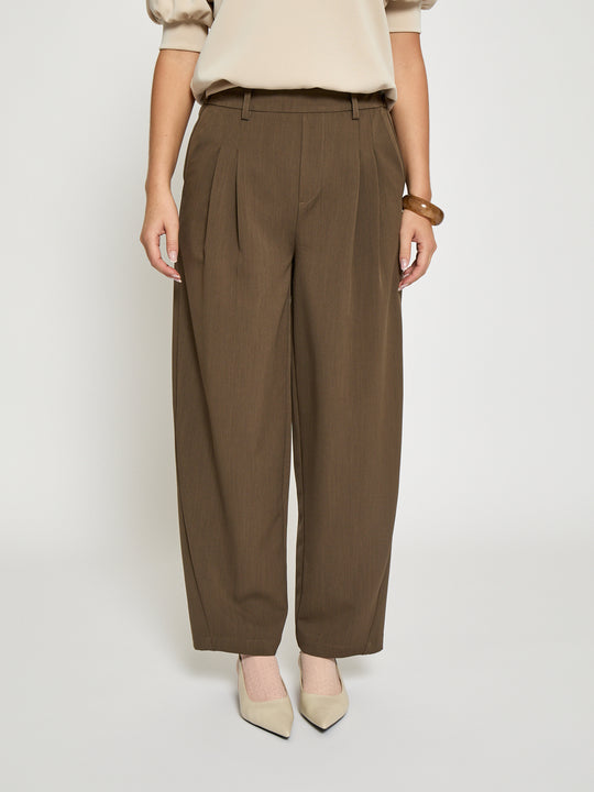 Peppercorn PCMaya HW Pant Ermine Brown Melange