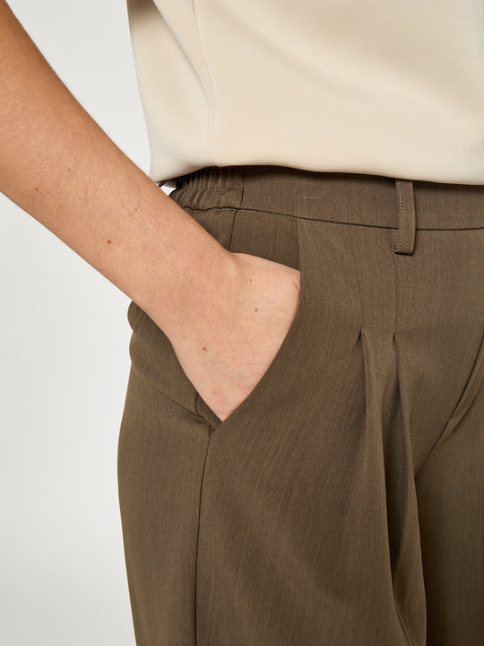 Peppercorn PCMaya HW Pant Ermine Brown Melange