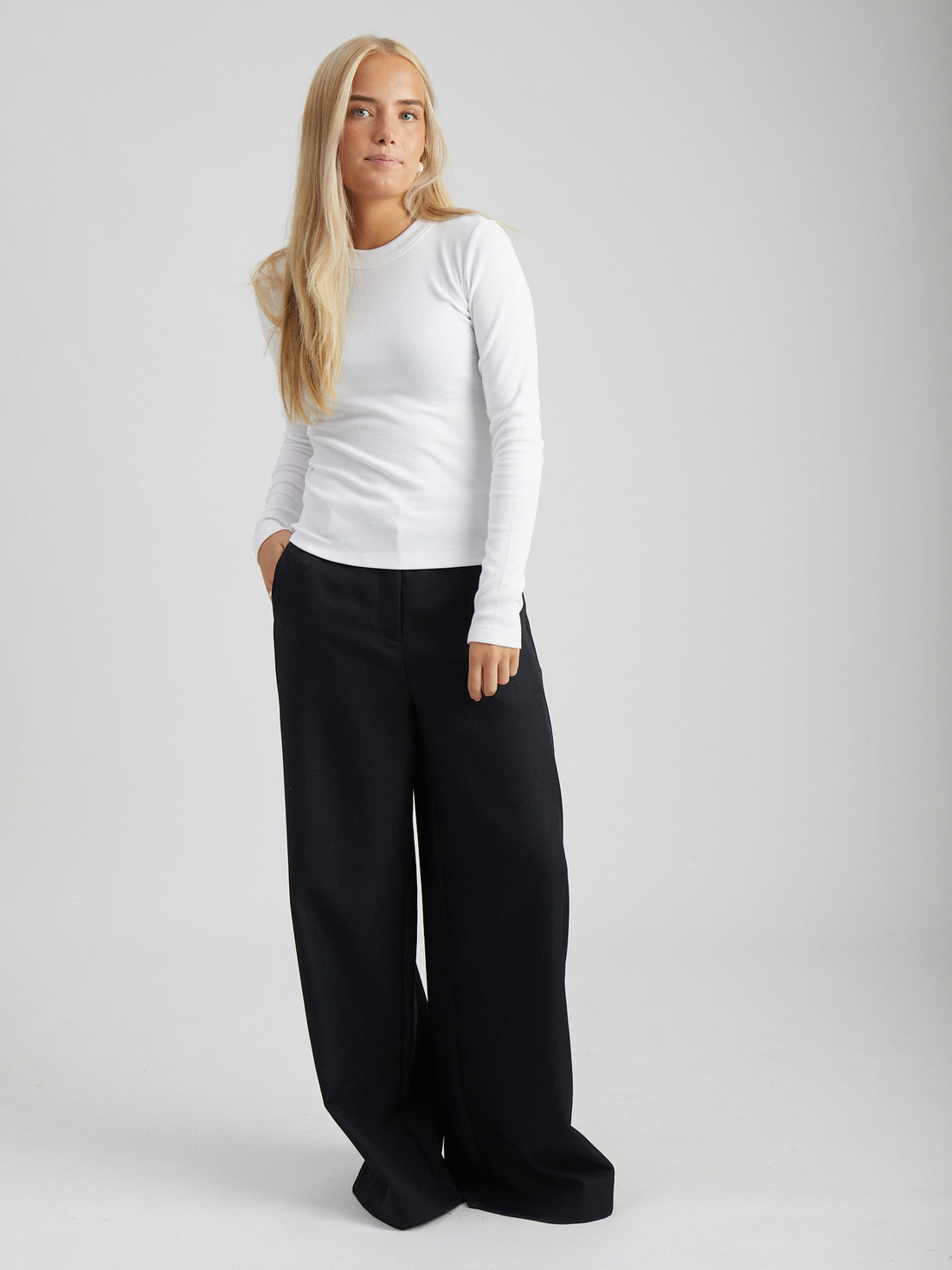 Peppercorn PCPhoebe GOTS Long Sleeve Top White