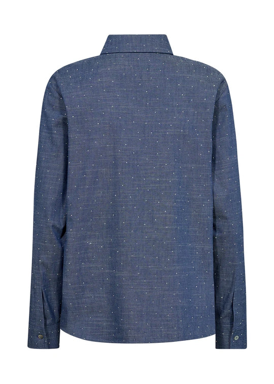 Pieszak Becca Denim Studs Shirt Denim Blue