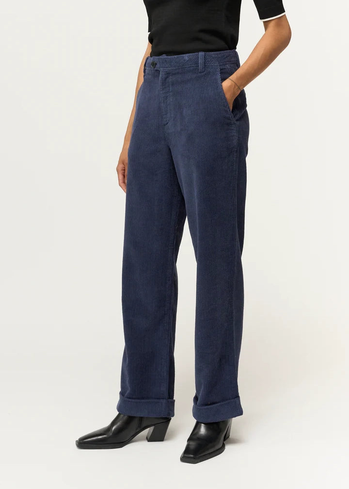 Pieszak Birkin Weekend Pant Stunning Corduroy Deep Navy Blue
