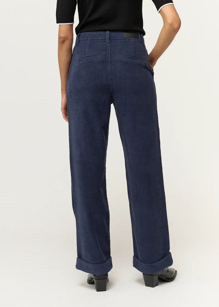 Pieszak Birkin Weekend Pant Stunning Corduroy Deep Navy Blue