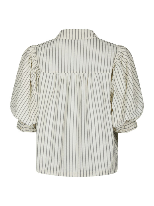 Neo Noir Etta Slim Stripe Shirt Off White