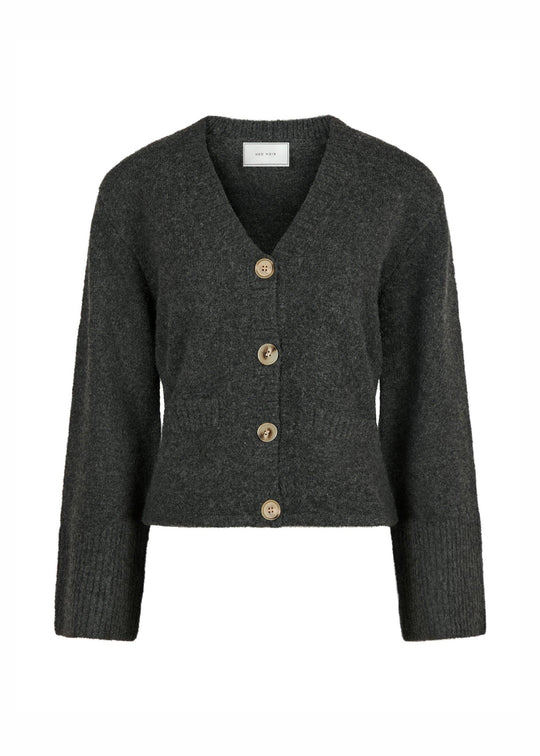 Neo Noir Pixie knit cardigan Antracit dark grey