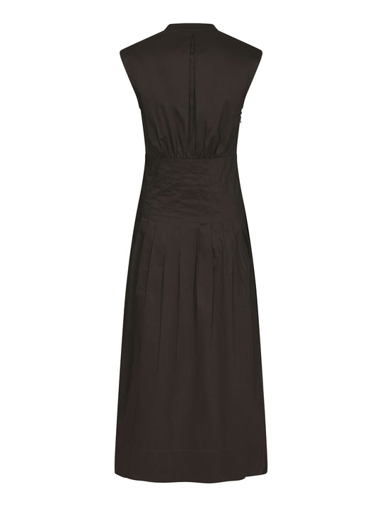 Neo Noir Irena Poplin Dress Chocolate Brown