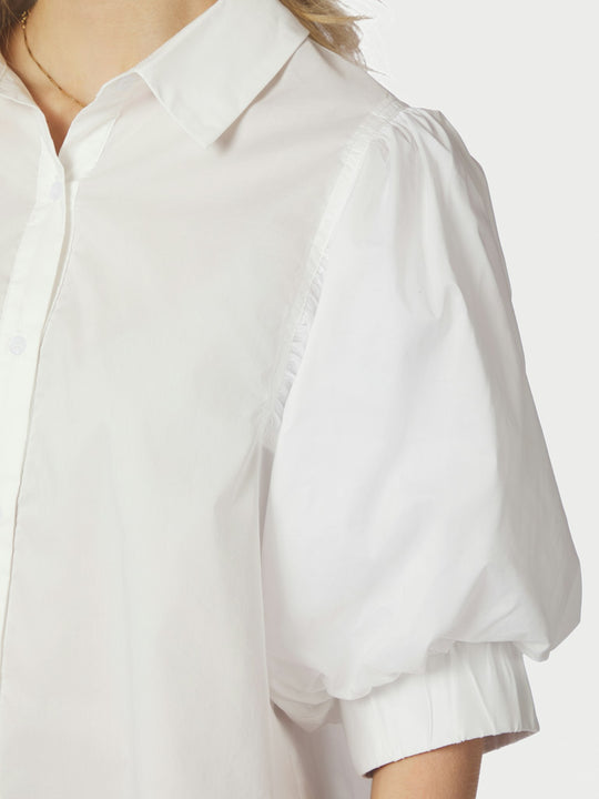 Neo Noir Etta Poplin Shirt White