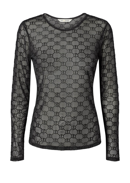 Rue de Femme Round neck blouse Black