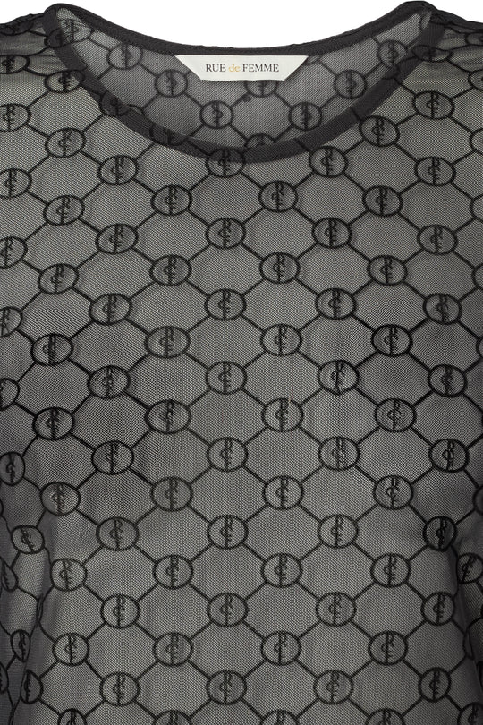 Rue de Femme Round neck blouse Black