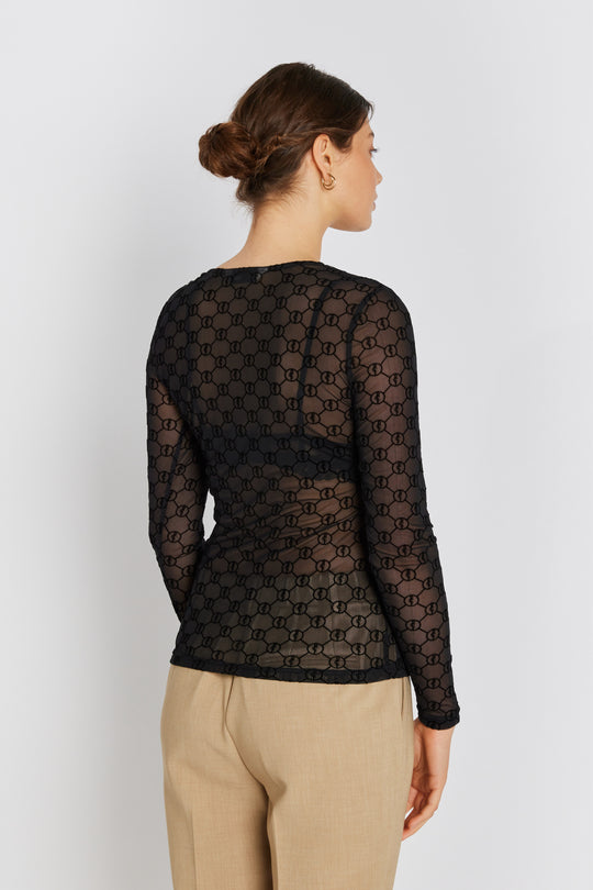 Rue de Femme Round neck blouse Black