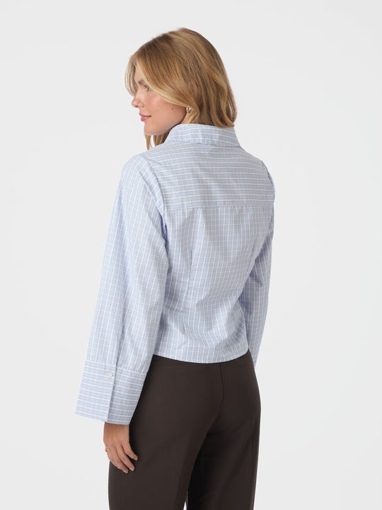 Neo Noir Rosa Light Check Shirt Light Blue