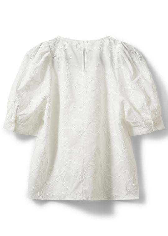 Sofie Schnoor Ahliasw Puff sleeve blouse white