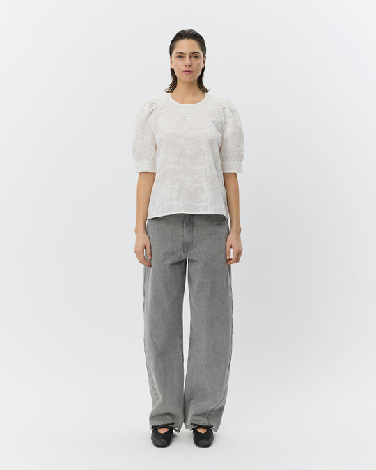 Sofie Schnoor Ahliasw Puff sleeve blouse white