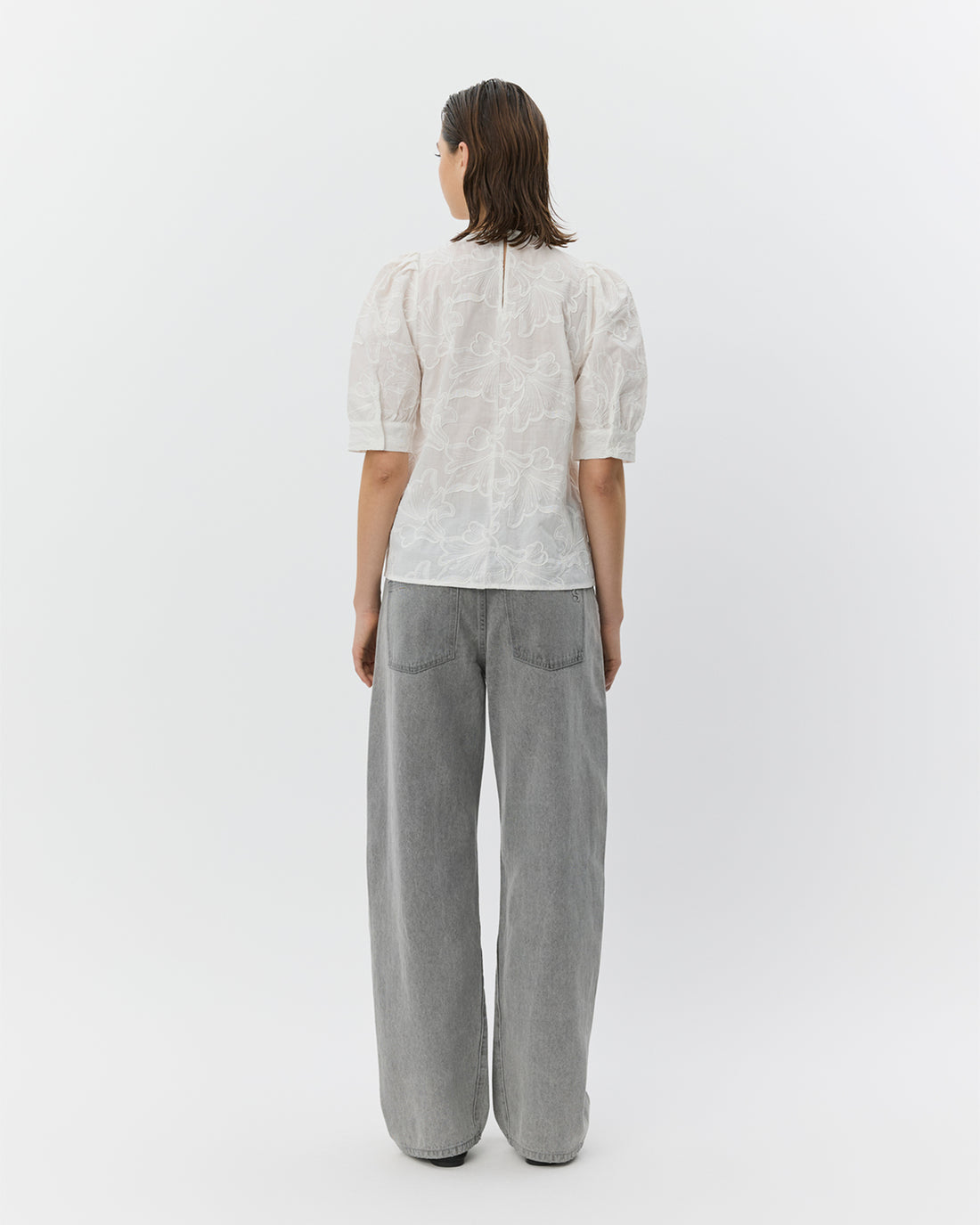 Sofie Schnoor Ahliasw Puff sleeve blouse white
