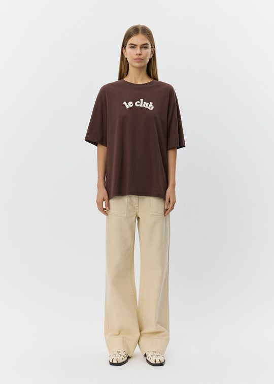 Sofie Schnoor Maesw oversize t-shirt S261425 dark brown