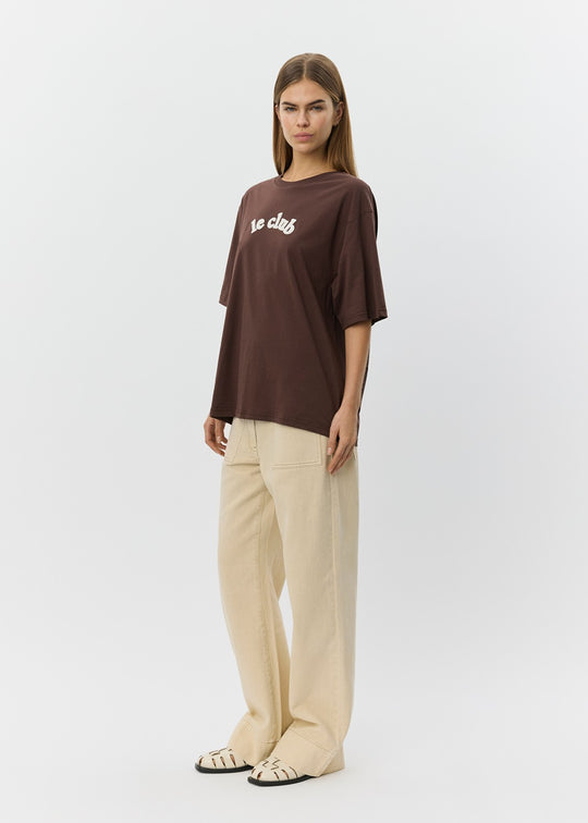 Sofie Schnoor Maesw oversize t-shirt S261425 dark brown