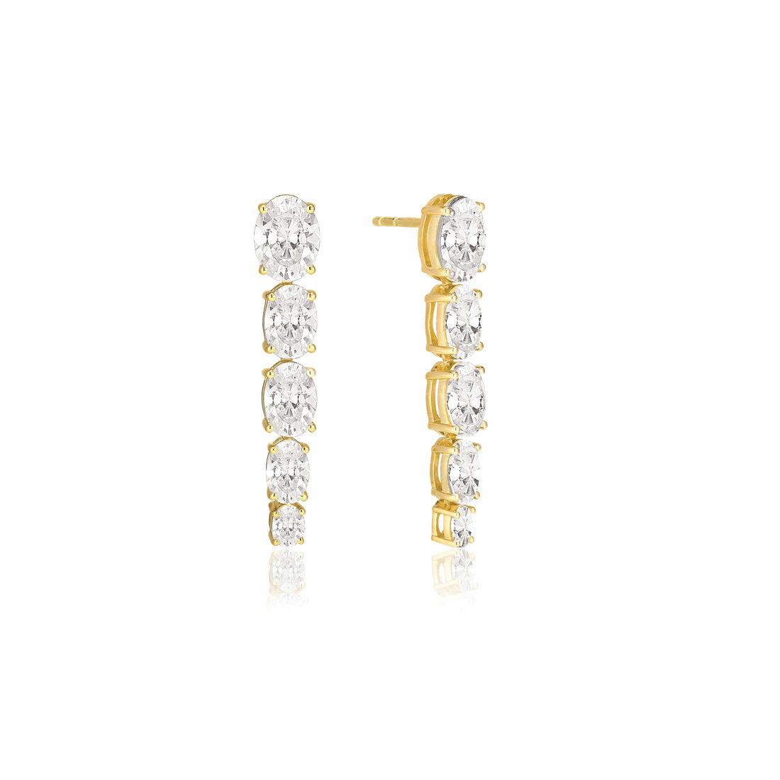 Sif Jakobsen Ellisse Lungo Cinque Earrings