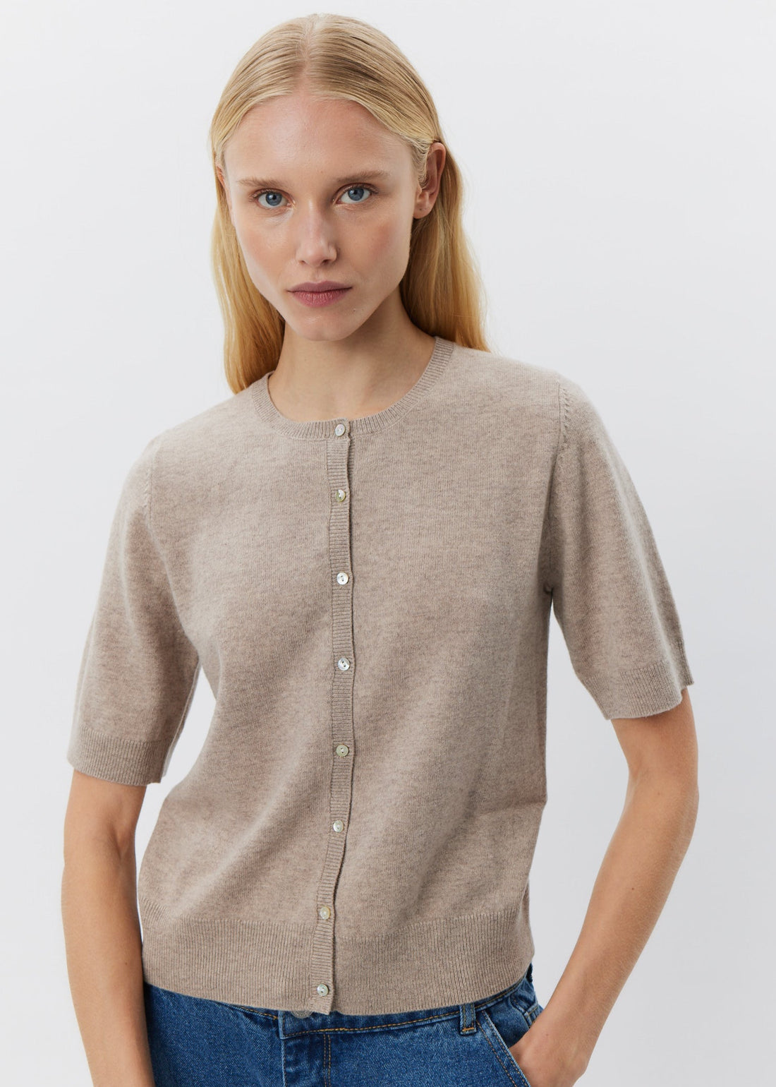 Sofie Schnoor Sunasw Cardigan SNOS420 Light Brown Melange