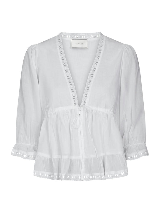 Neo Noir Adelia S Voile Blouse White