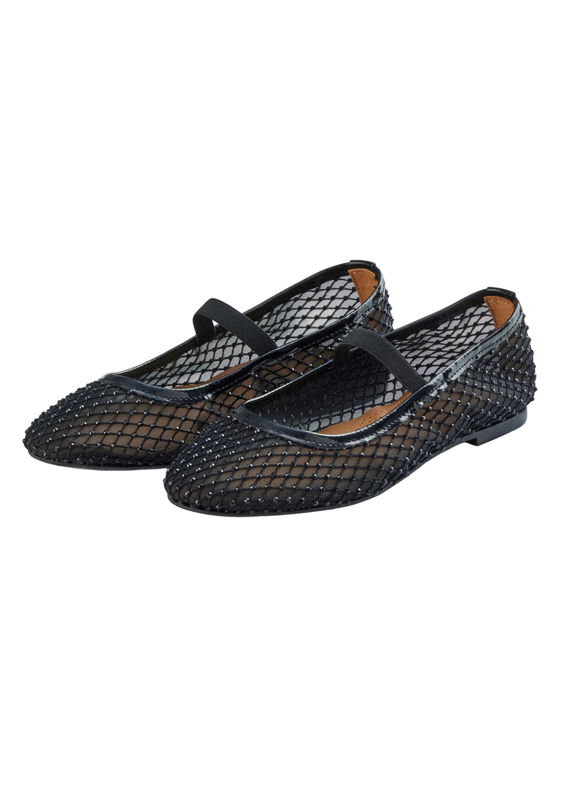Atone Saga Mesh Ballerina Black
