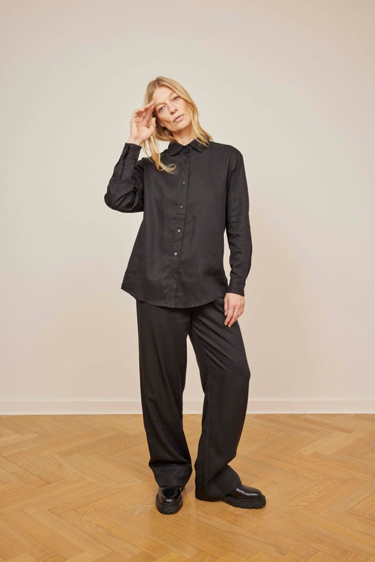 Schulz par foule panne pantalon noir