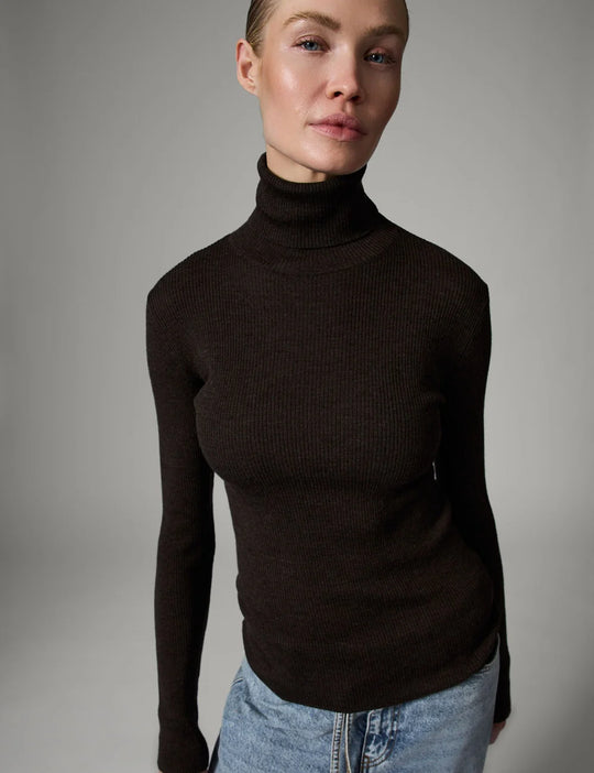 DAY Birger ét Mikkelsen Sierra - Daily Elements Pullover Dark Brown Melange