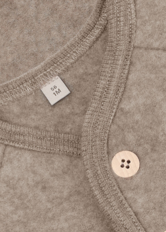 HUTTEliHUT Jacket Wool Fleece w. Buttons Brown