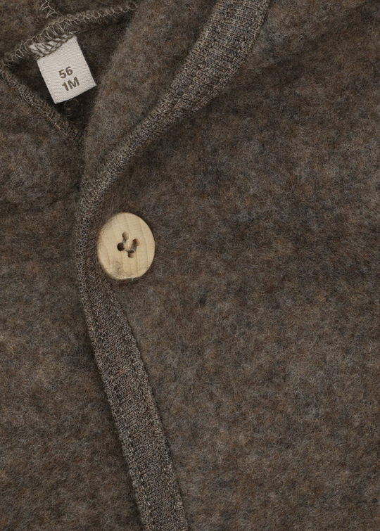 HUTTEliHUT Pram Suit Pixie Wool Fleece Brown